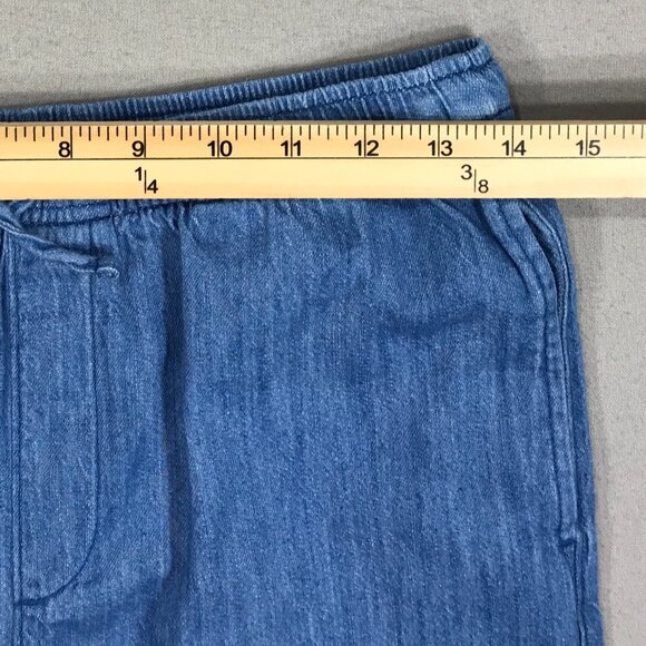 Old Navy Pants Girl's XL 14-16 Blue Chambray Pull On Loose Drawstring Wide Leg - Picture 11 of 14